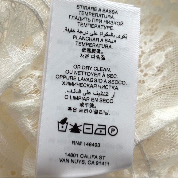 Doen Lace Raquella Dress NWT Salt (cream) Smocked Bodycon Coquette L - Picture 13 of 13